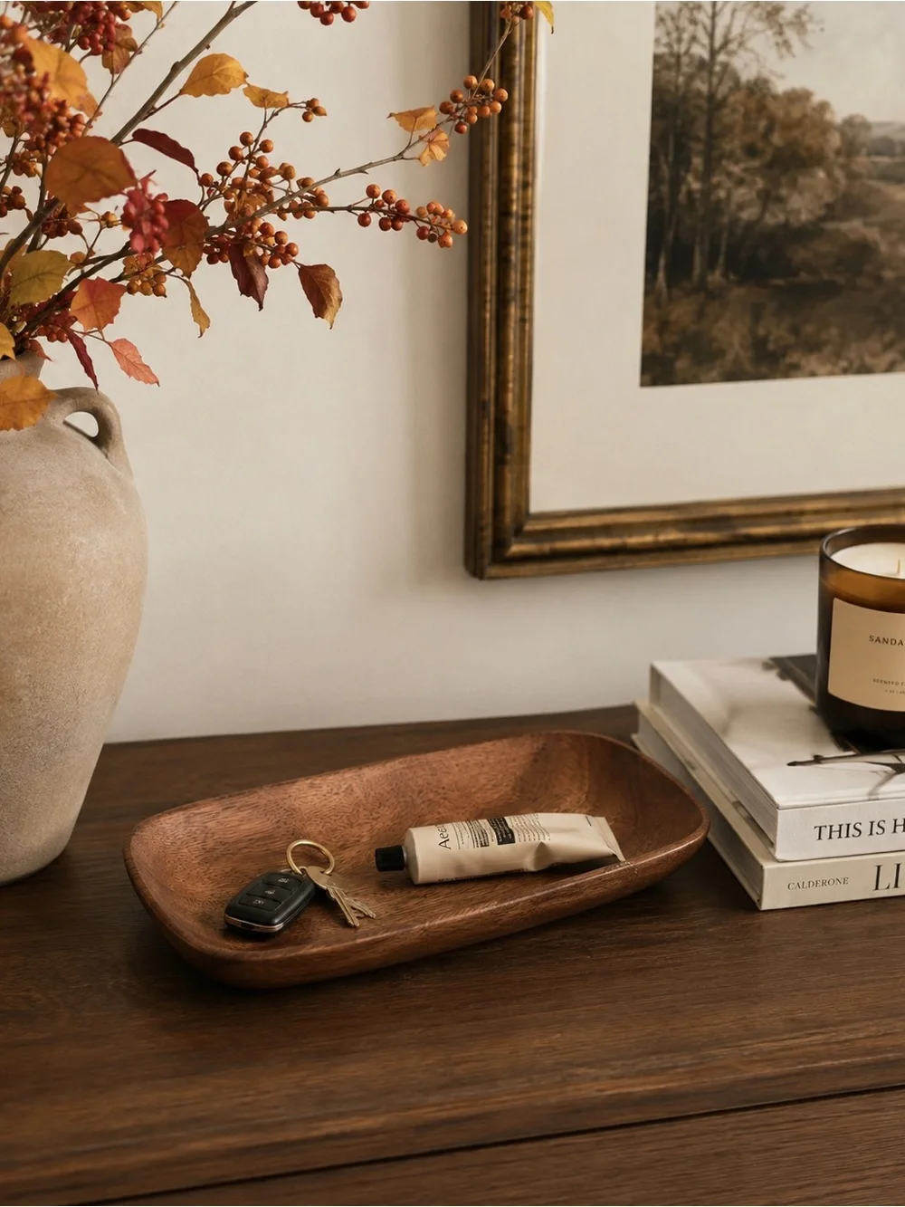 Pacific merchants Wooden Vanity Tray in Brown